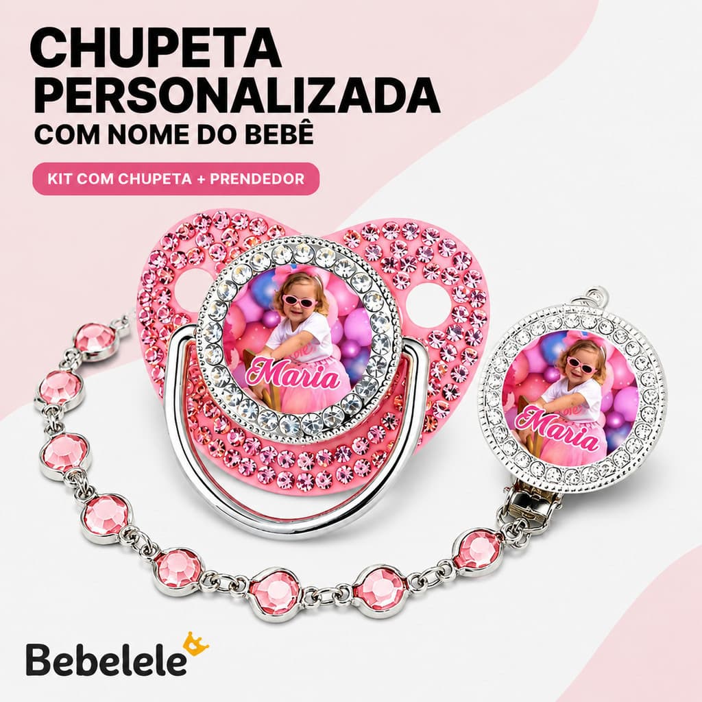Chupeta ortodôntica para bebê, personalizada com o nome do bebê, chupeta de silicone sem BPA ZKDH