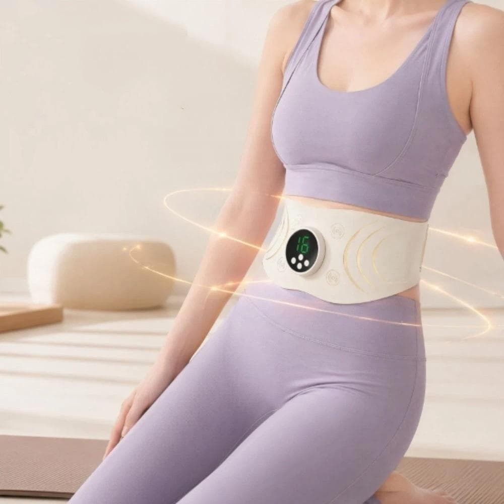 Cinto De Massagem Com Luz Vermelha , Massageador Multifuncional De Cintura Temperatura Quente Muscular Leve Portátil