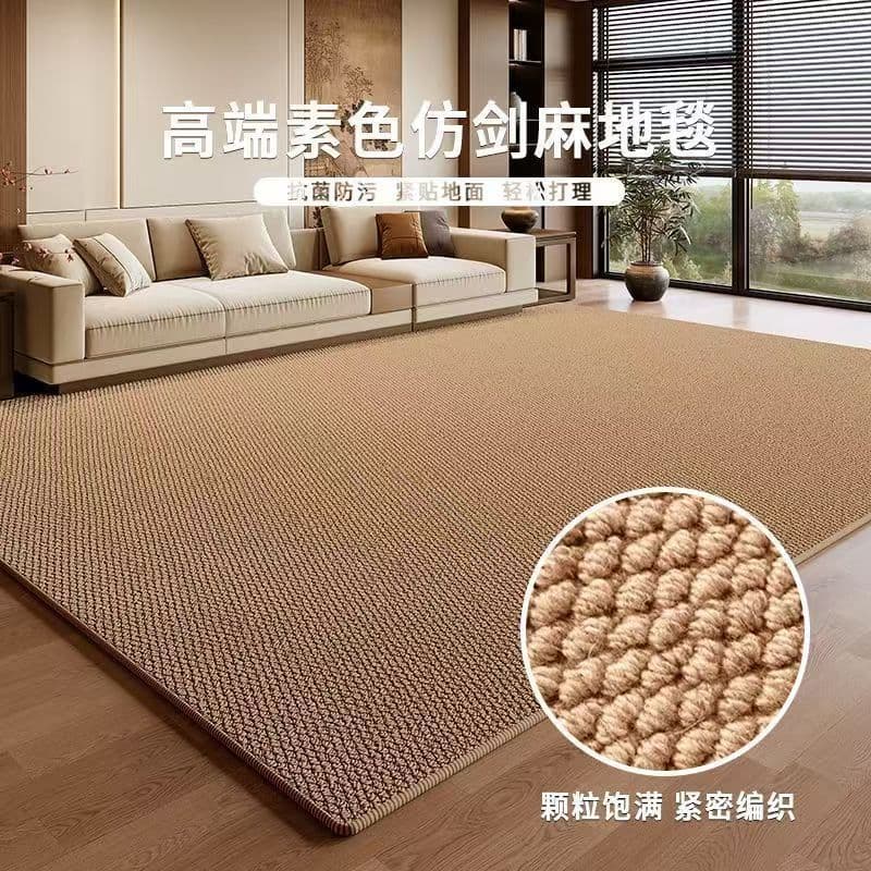 Imitação de Sisal tapete sala de estar tamanho grande anti-gato Scratch tapete antiderrapante resistente à sujeira pé es