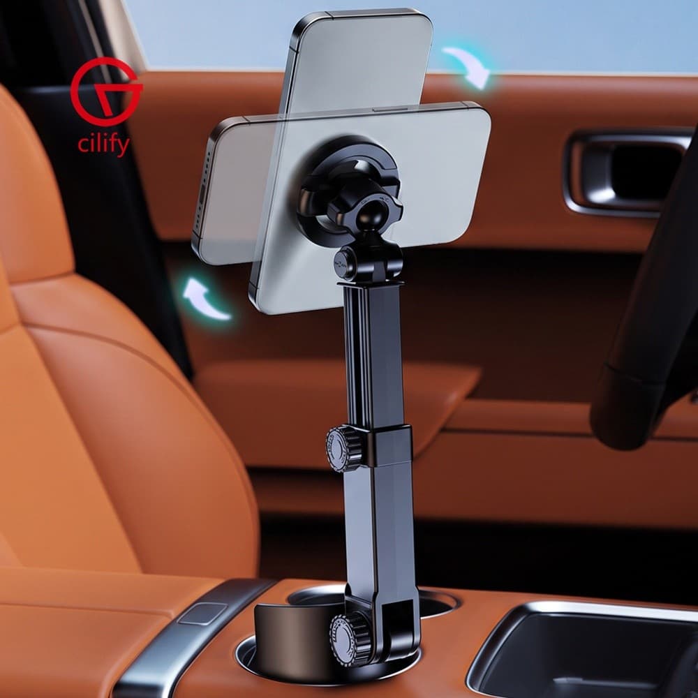 Suporte De Copo Para Carro MagSafe Compatível Com Magnético Telescópico Ajustável Altura 360 ° Universal Giratório