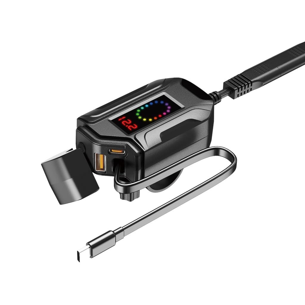 Carregador USB à prova d'água para motocicleta Carregador rápido para navegador de celular