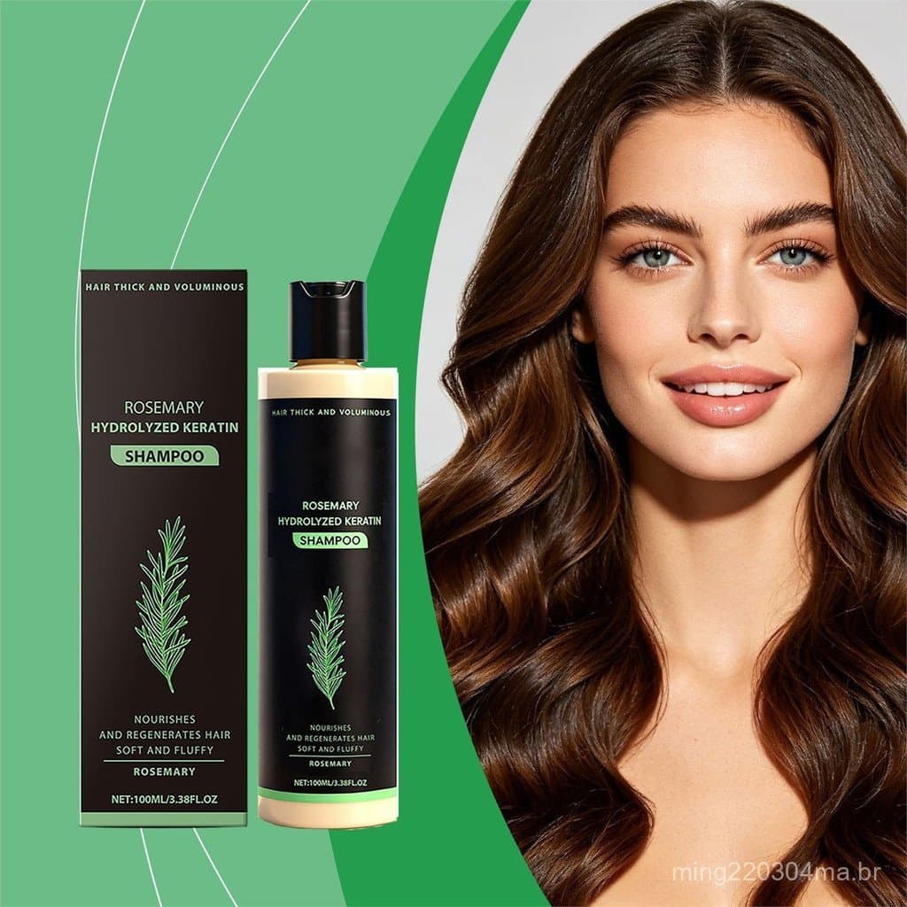 Shampoo Herbal de Alecrim: Limpeza Hidratante, Suavidade e Frescor, Leveza e Volume, Essência Herbal