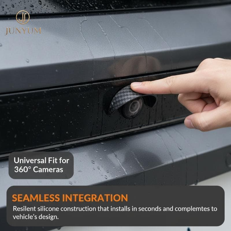 Junyuem Visão Traseira Do Carro Baup Câmera Viseira De Chuva Anti-Nevoeiro À Prova Dwaterproof Água PVC Sun Sombra Capa 