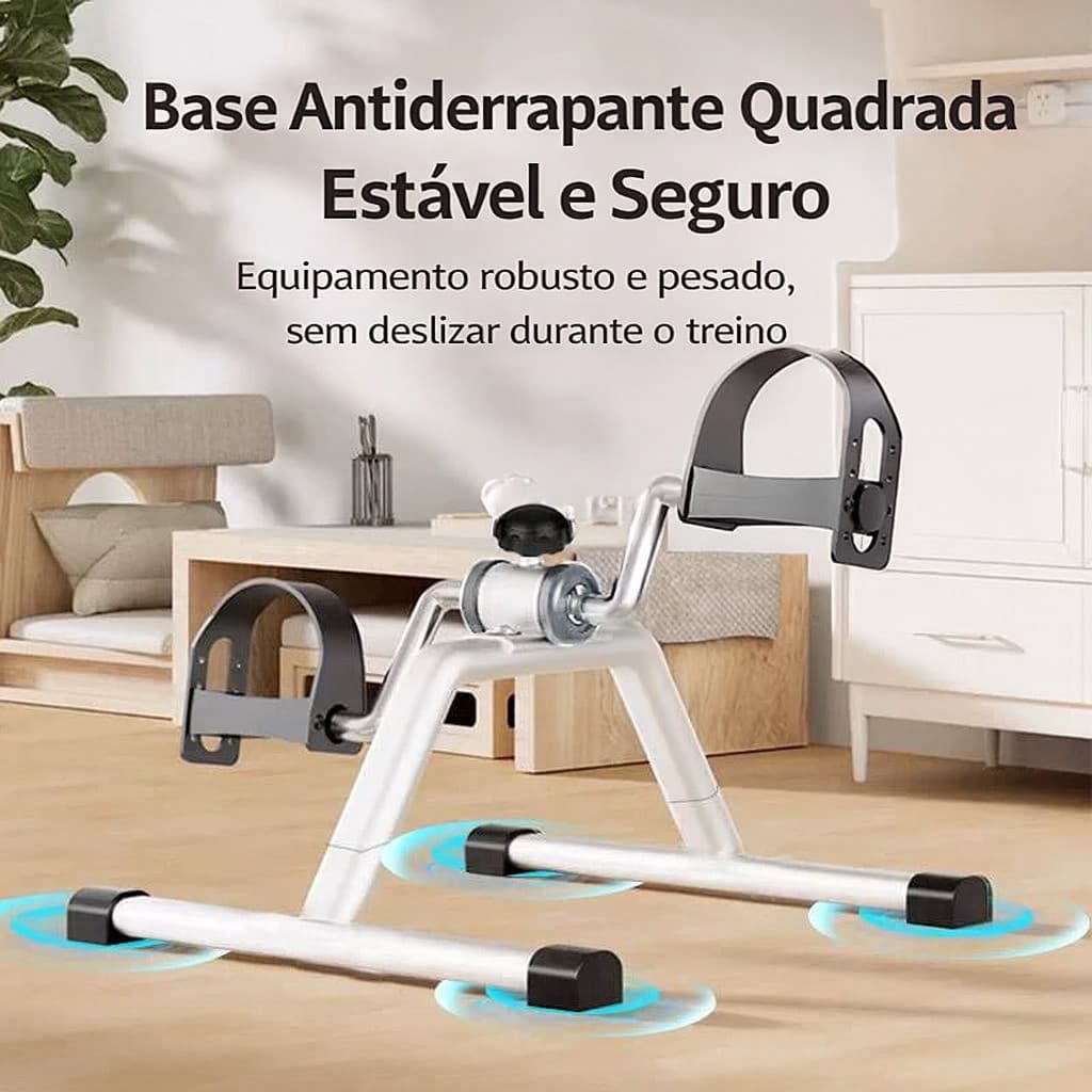 Mini Bike Ergométrica Portátil – Exercitador de Pernas e Braços p/ Reabilitação, Fisioterapia e Academia em Casa