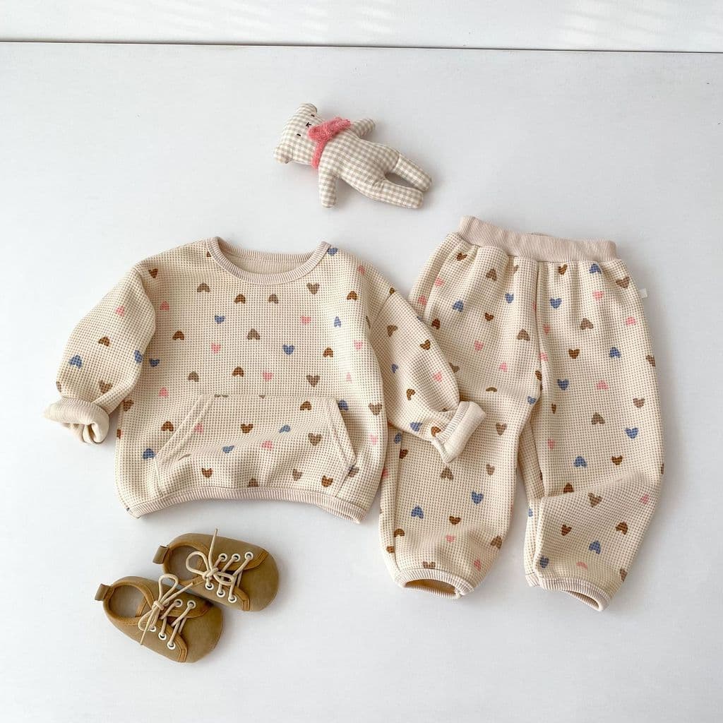 Primavera outono menina bebê bonito Casual moletom terno menina bebê outono roupas amor esportes de duas peças roupas da