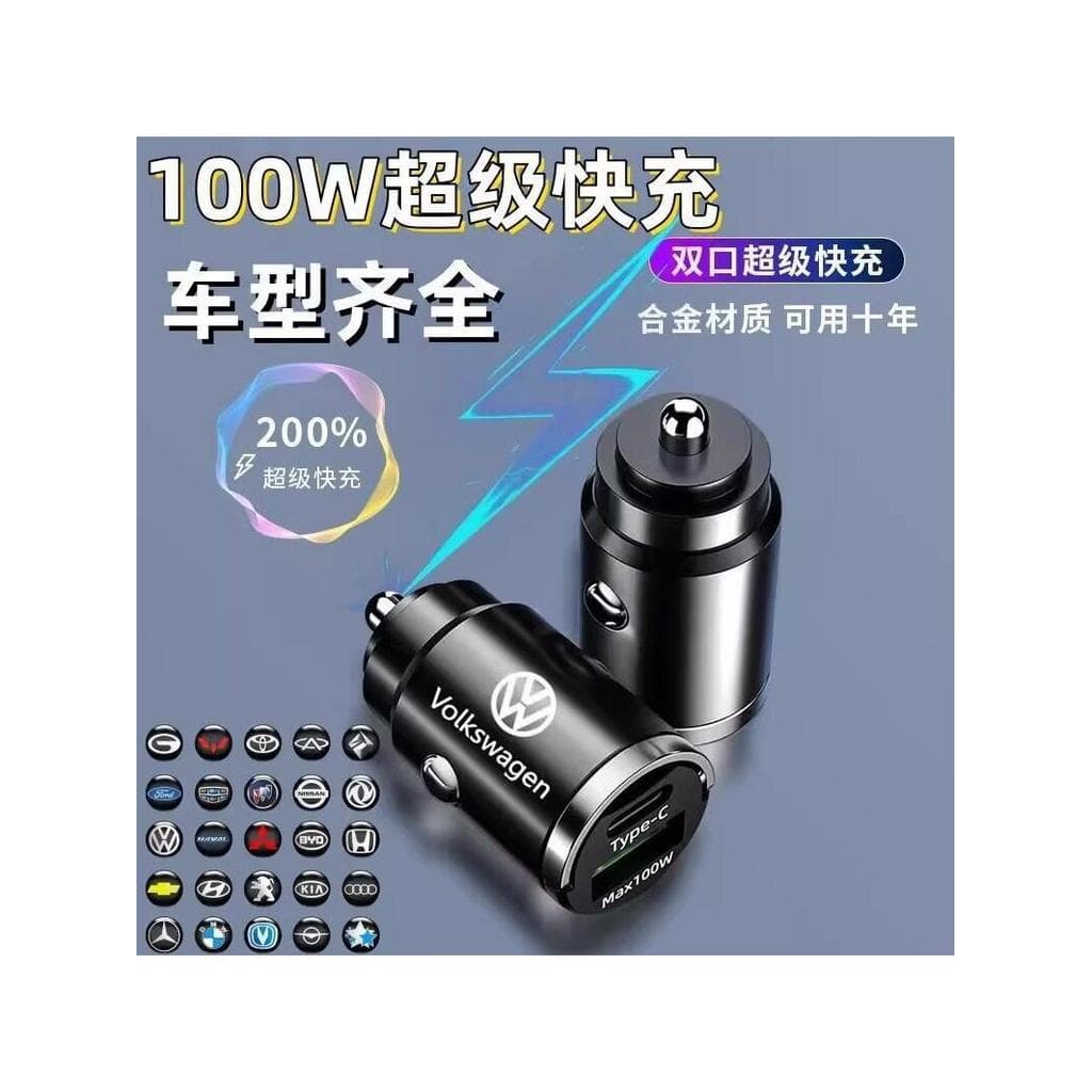 Alemanha carro invisível 100W carregador super rápido isqueiro conversão Plug carga super rápida carregador de carro cab