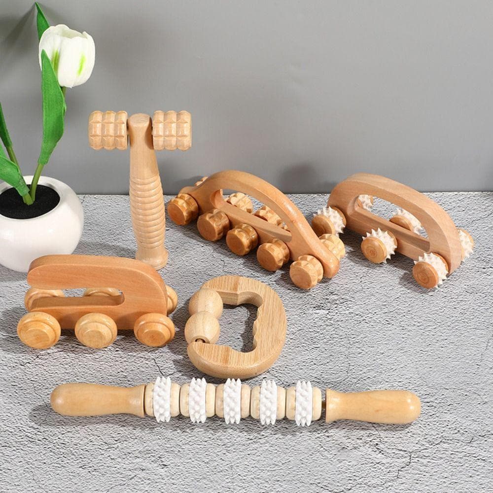 Varas De Rolo Muscular , De Massagem Doméstico Portátil , Massageador Manual De Ponto De Gatilho De Reflexologia