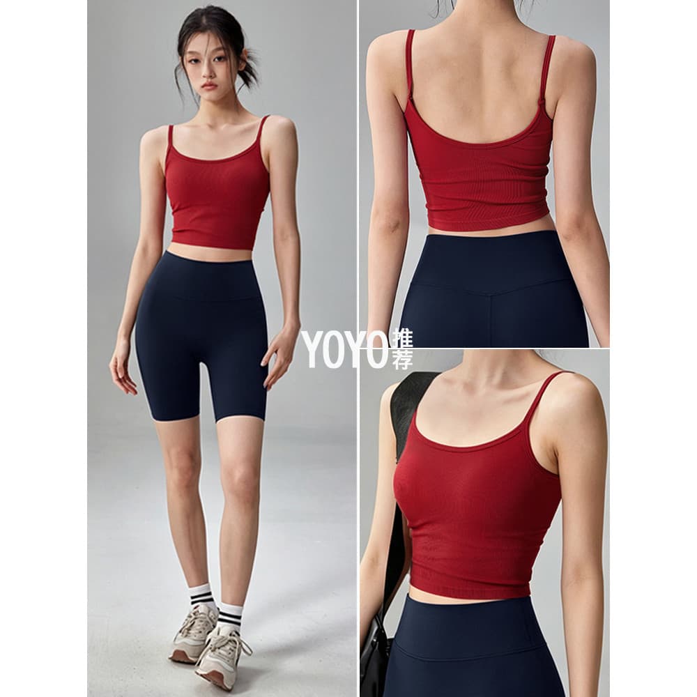 Colete esportivo feminino com almofada no peito, peça única, secagem rápida, roupa íntima Fitness, roupa externa, roupas
