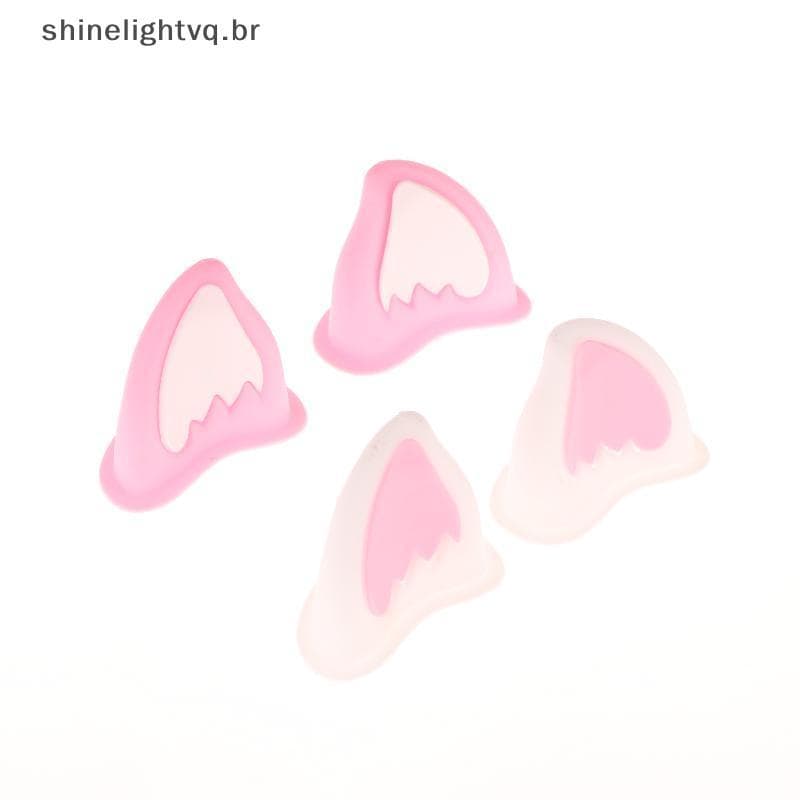 [shin] Capacete De Motocicleta Decorações De Orelha De Gato Acessório Para Scooter Bicicleta Adesivo Moto Skate Ciclismo