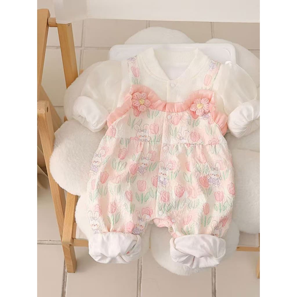 Bebê menina roupas de outono macacão Super elegante roupas de princesa roupas de bebê outono inverno macacão de algodão 