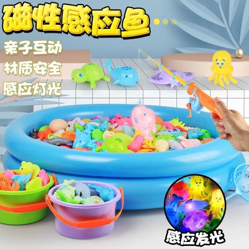 Conjunto de Brinquedos de Pesca Magnéticos para Crianças, Jogo Educativo Interativo para Pais e Filhos, Brinquedo de Pes