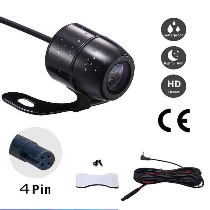 Gravador De Condução universal Montado Em Carro Puxa Câmera Traseira Borboleta 4 Furos HD Visão Noturna À Prova D'água .