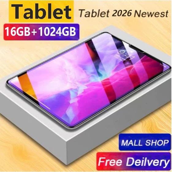 2026 Novo tablet 1024GB Android15.0 8800mah tablet 12 inch LargeScreen Dual SIM/Wifi Acompanha capa protetora e teclado