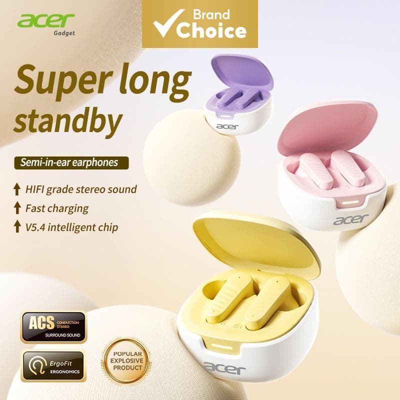  Fones de Ouvido Acer OHR503: Fones de Ouvido, Fones de Ouvido, Earbuds Sem Fio Bluetooth Intra-Auriculares, Qualidade