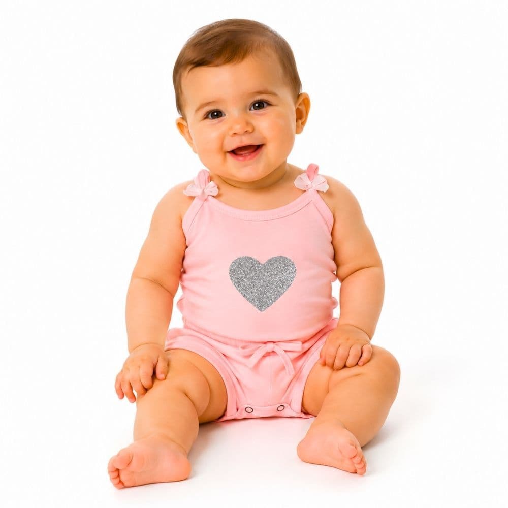 Kit Body bebê e tapa fralda suedine 100% algodão recém nascido a 12 meses