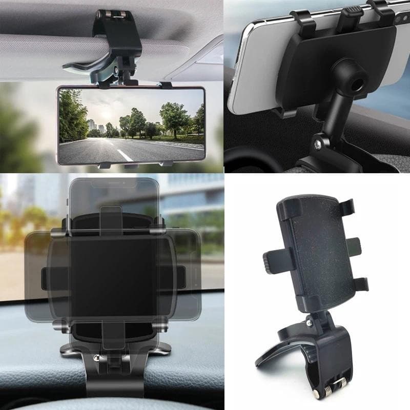 360 ° ABS Preto Suporte De Montagem Do Painel Carro Braçadeira Clipe Acessórios Para Celular GPS