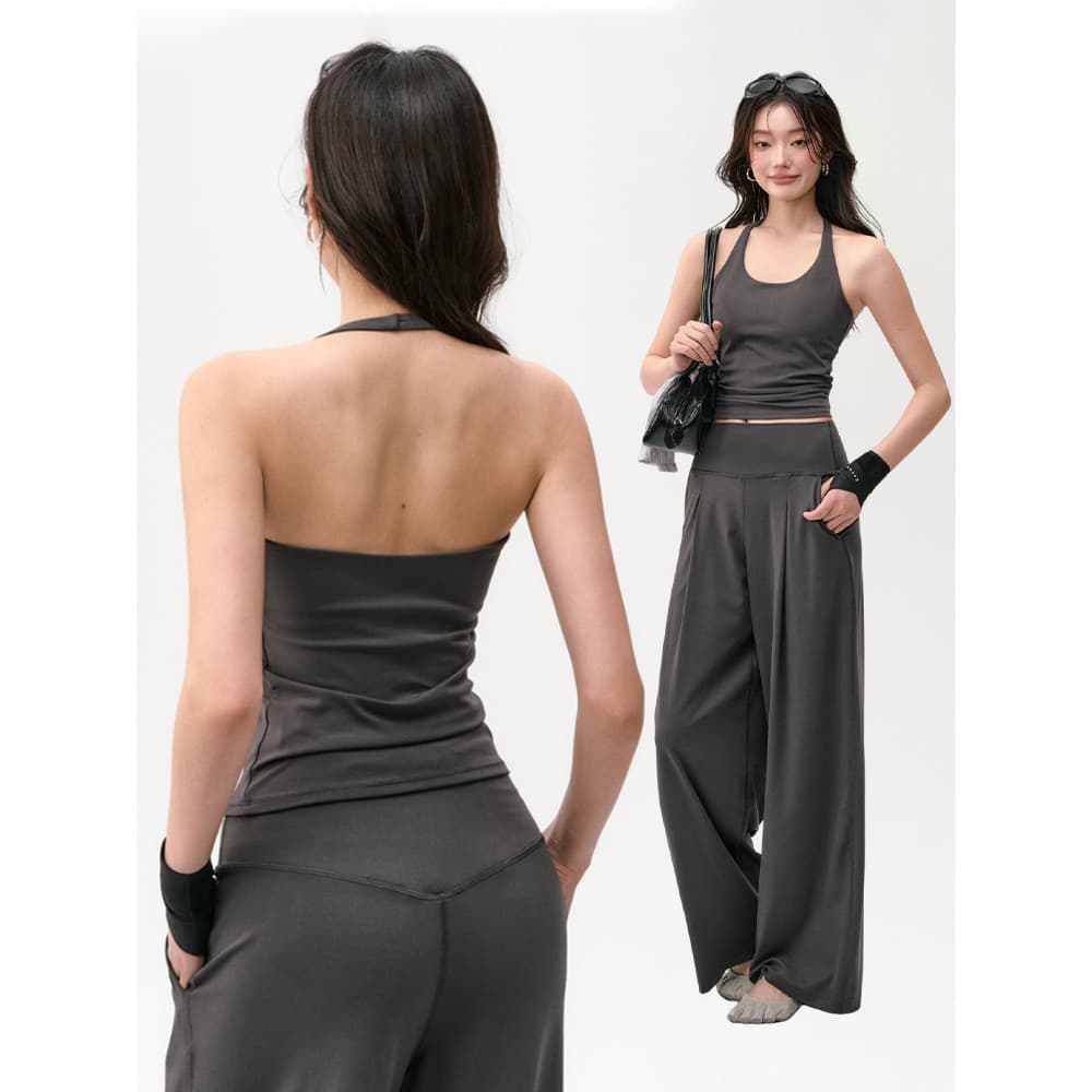 Fitness Halter camisola feminina com almofada no peito bela volta Yoga roupa interior roupas de treinamento pode usar fo
