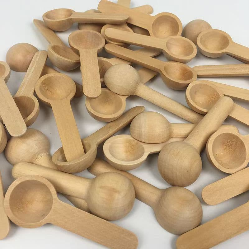 Colher de leite em pó infantil de tamanho grande Colher de madeira Aparência Colher pequena Estilo japonês Colher pequen