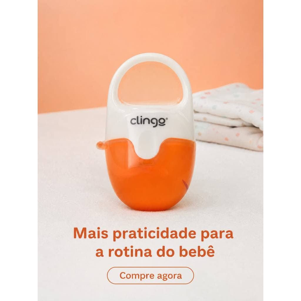 Porta Chupeta Clingo Estojo com Alça – Higiene e Segurança para Bebê, Armazena até 3 Chupetas