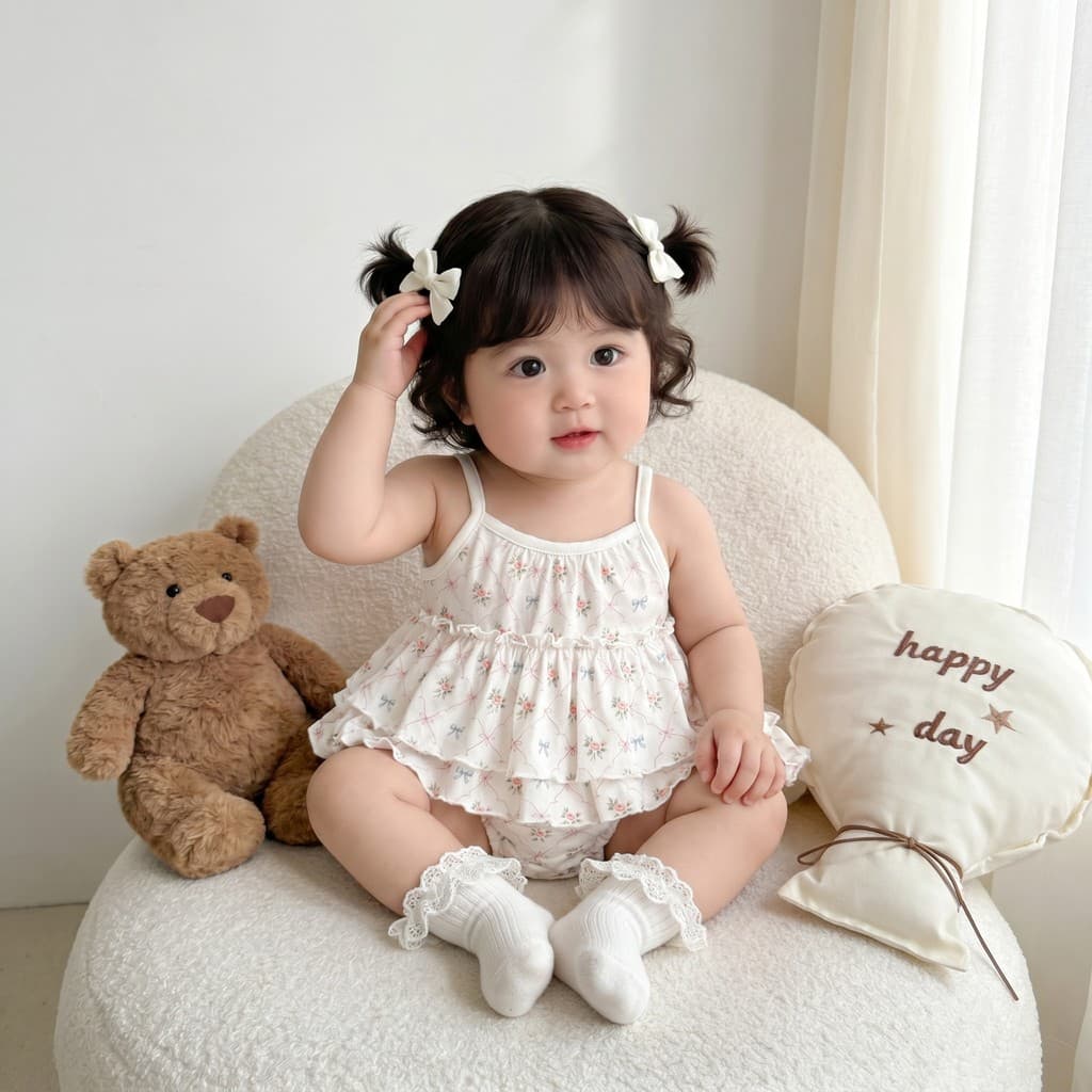 Bebê menina roupas de verão Floral camisola roupas algodão puro pequena idade mensal bebê verão roupas finas Outing maca