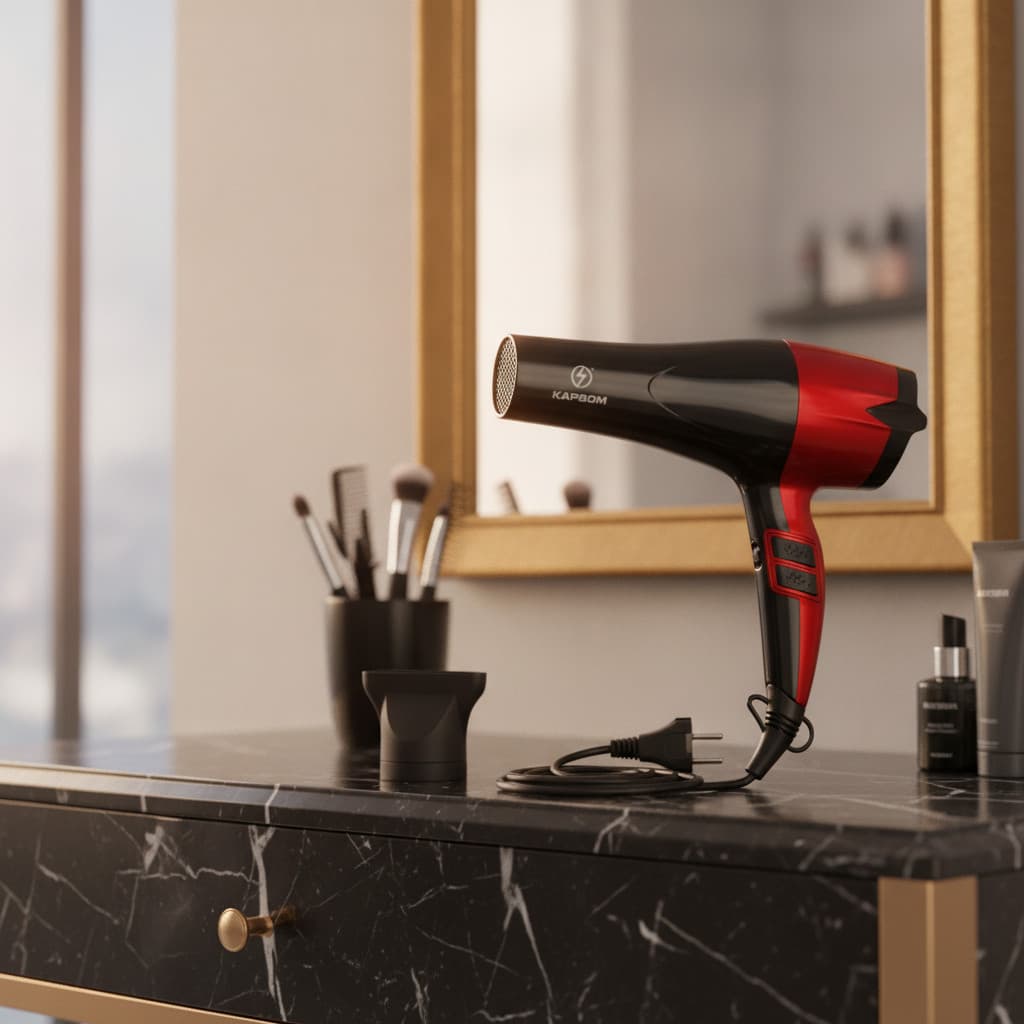 Secador de Cabelo Kapbom Profissional 3000W 110V Premium, Secagem Potente Salão e Uso Doméstico
