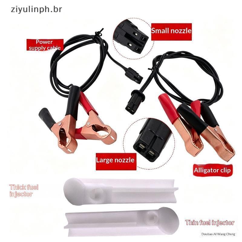 ziyulinph Kit Adaptador De Limpeza De Descarga De Injetor De Sistema De Combustível De Carro Conjunto Completo De Ferram