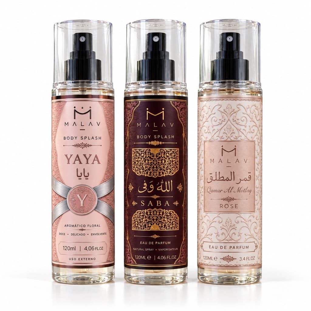 Kit Body Splash Feminino Importado 120ml Presente