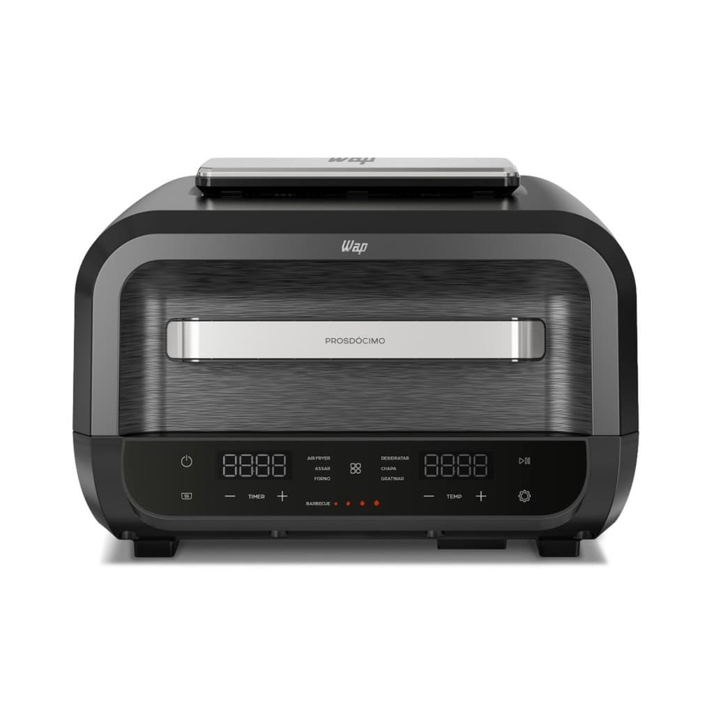 Airfryer Wap Barbecue Flame Digital Prosdócimo 10l com Duplo Aquecimento e 8 Funções Pré-programadas