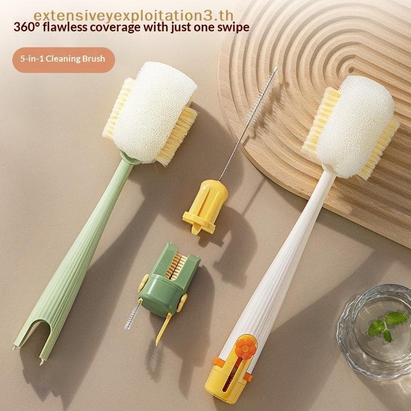 Home EE BPA Free 5 Em 1 Escova De Copo De Garrafa Limpeza De Esponja Removível Para Mamadeira De Bebê Pia De Cozinha Lim