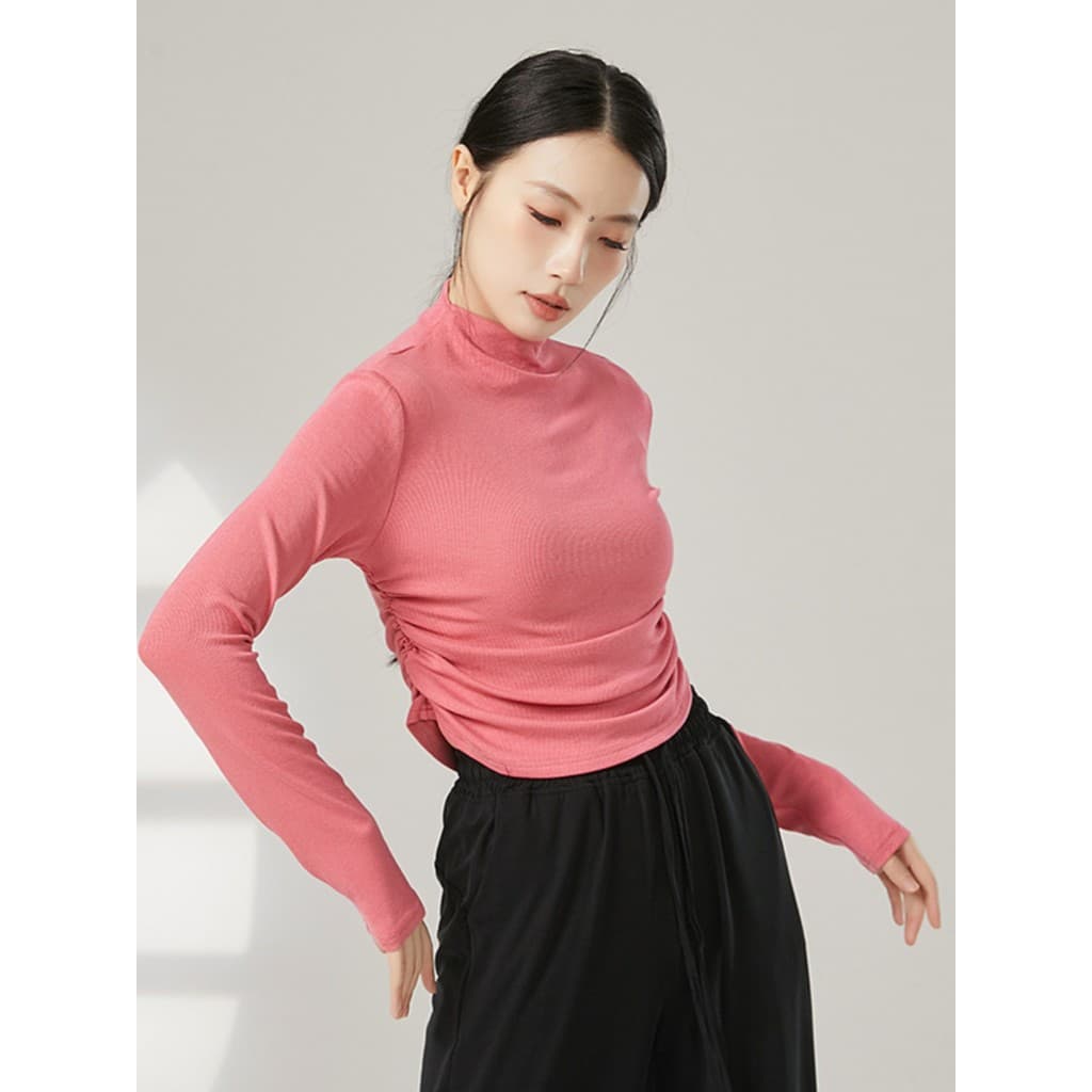 Gola meia alta mais magro olhar roupas de Yoga feminino estiramento roupas de Fitness correndo esportes topos outono inv