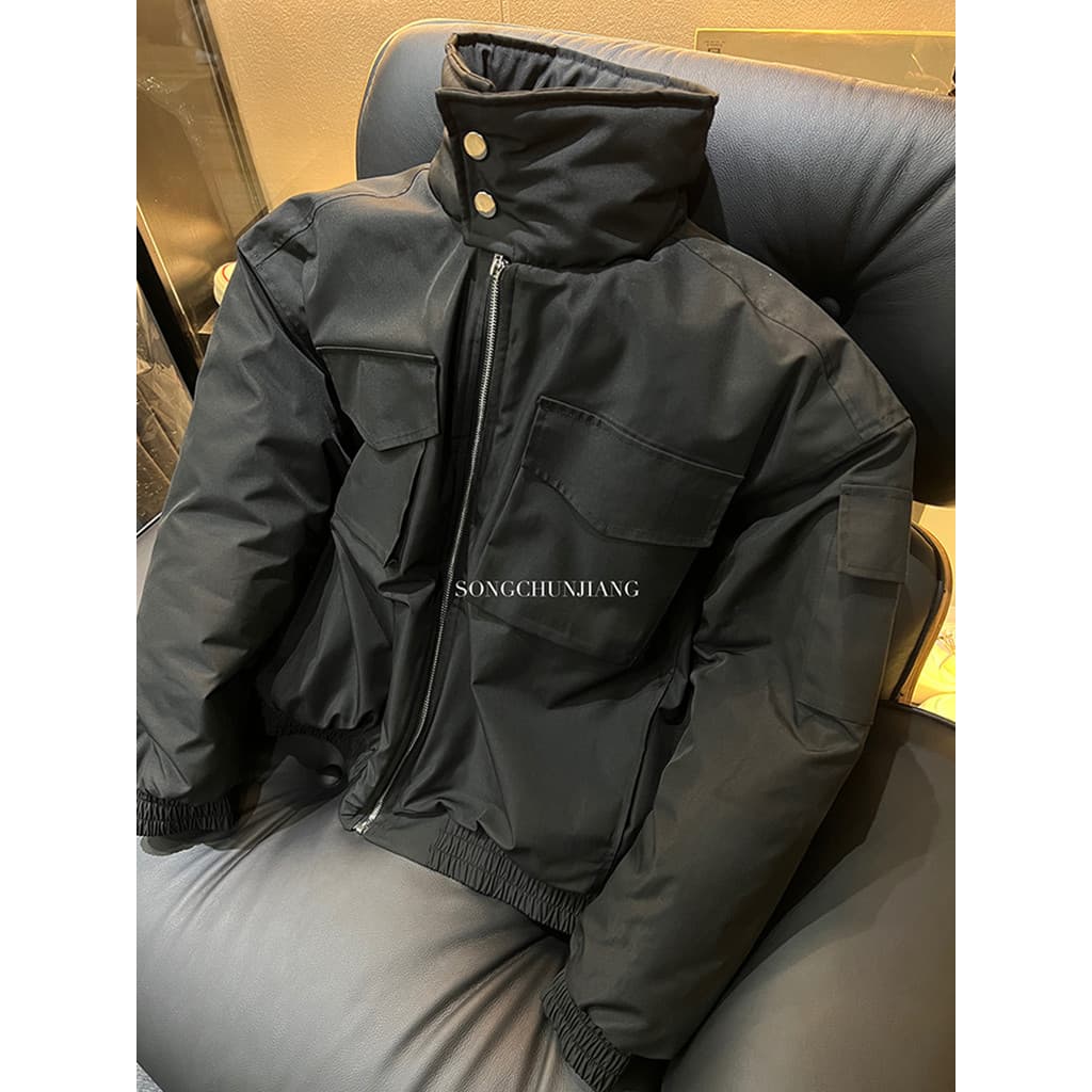 X Xu 77 Jaqueta acolchoada exclusiva de cavalaria masculina, jaqueta Cargo espessada de inverno, jaqueta acolchoada com 