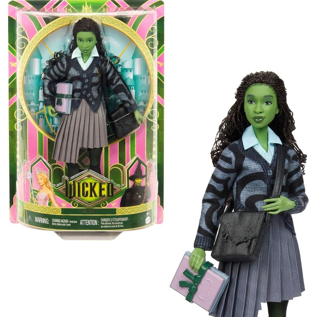 Boneca Articulada Wicked Hero School Elphaba Moda  Mattel