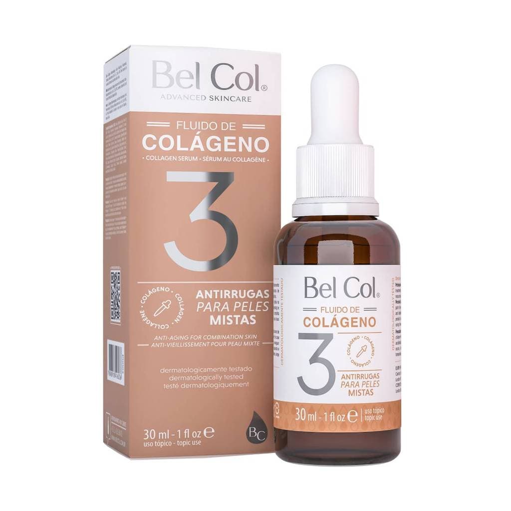 Sérum Facial Fluido Anti Idade Colágeno Firmeza 30ml Bel Col 3