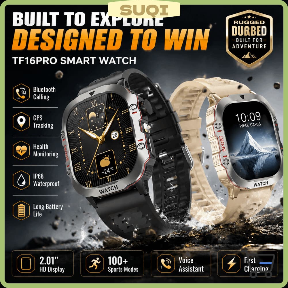 Relógios Inteligentes SUQI , Smartwatch Relógio Inteligente Masculino Original Com Monitor Cardíaco TF16 , Chamada Bluet
