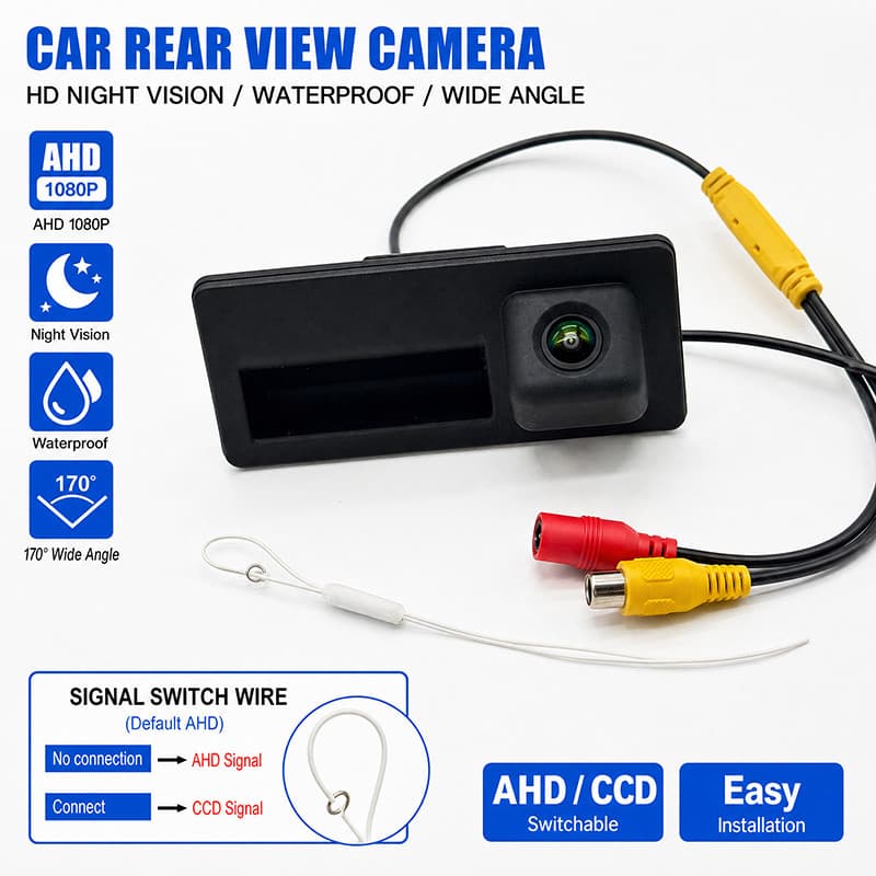 Câmera Do Carro Caixa Traseira Fivela Invertendo HD Visão Noturna AHD/CCD universal À Prova Dwaterproof Água fisheye 170