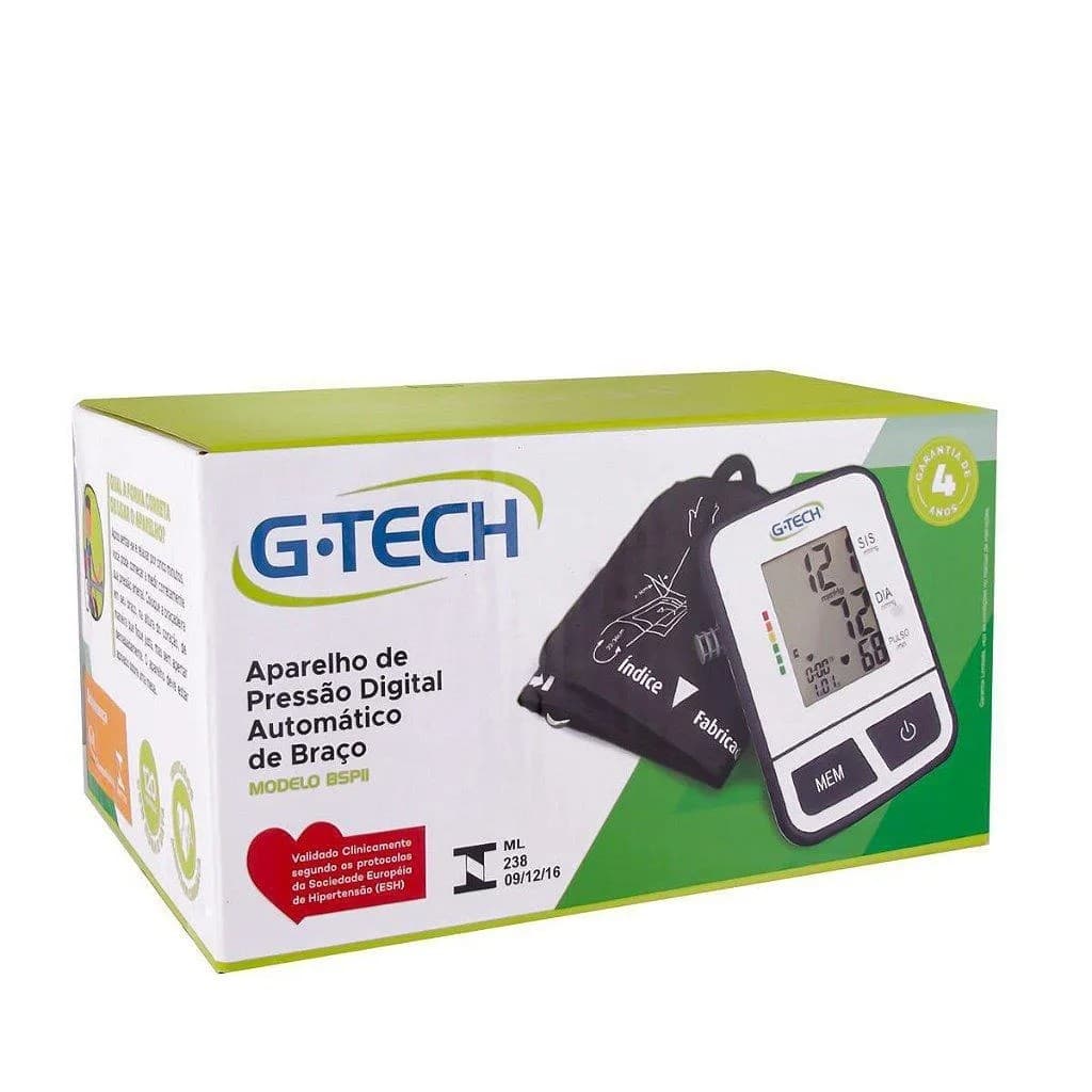 Aparelho Medidor Pressão Arterial Digital De Braço G-tech