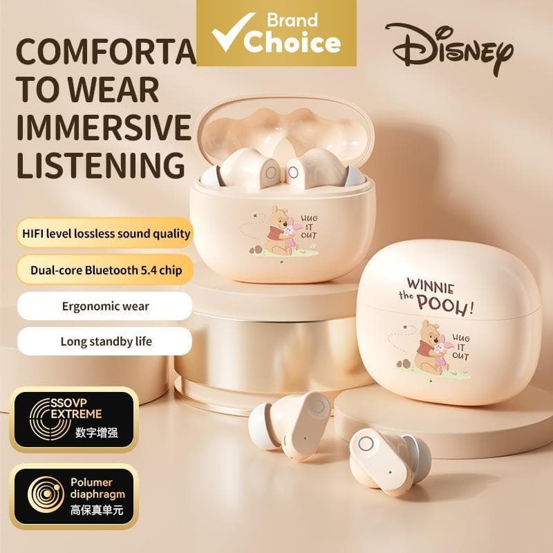  Fone de Ouvido Sem Fio Bluetooth Disney Q1 Mickey Mouse TWS Fones de Ouvido Fofos Mini ANC ENC HiFi Estéreo à Prova