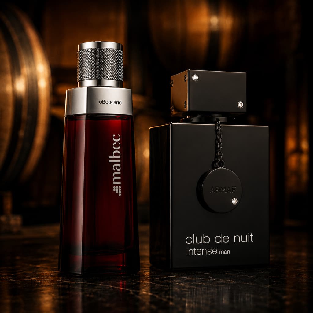 Perfume Malbeck + Intense Men Arabe Amadeirado Masculino Premium Importado 100ml Vidro