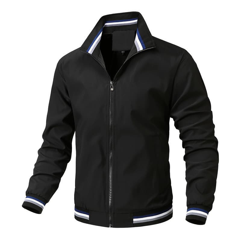 Jaqueta masculina primavera gola primavera jaqueta masculina All-Match jaqueta de cor sólida roupas masculinas estoque p