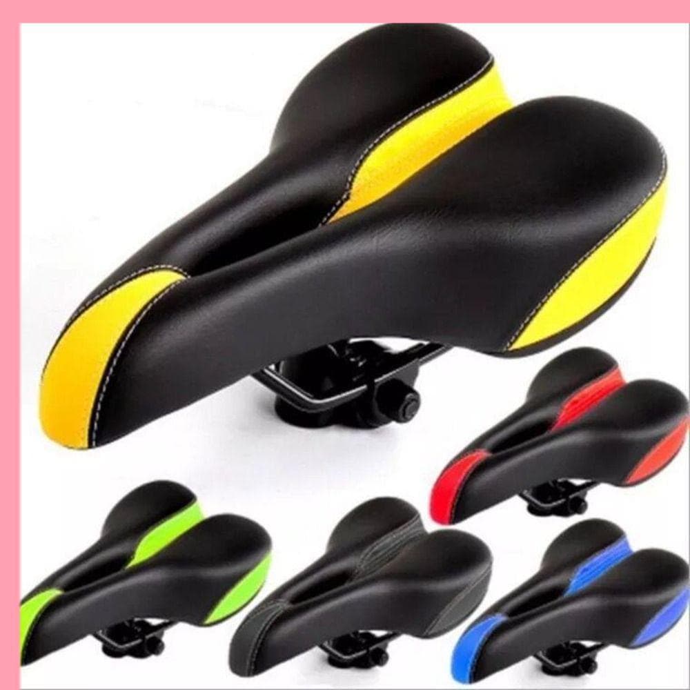 Assento De Bicicleta Grande DORA , Larga Com Absorção De Choque De Couro PU , Bicicletas Ergométricas À Prova D'água