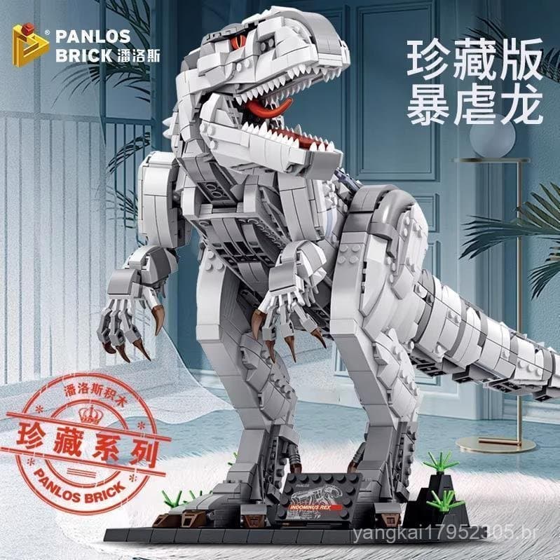 Compatível com Lego Tyrannosaurus, brinquedo de blocos de montar, dinossauro, presente de aniversário para meninos, mode
