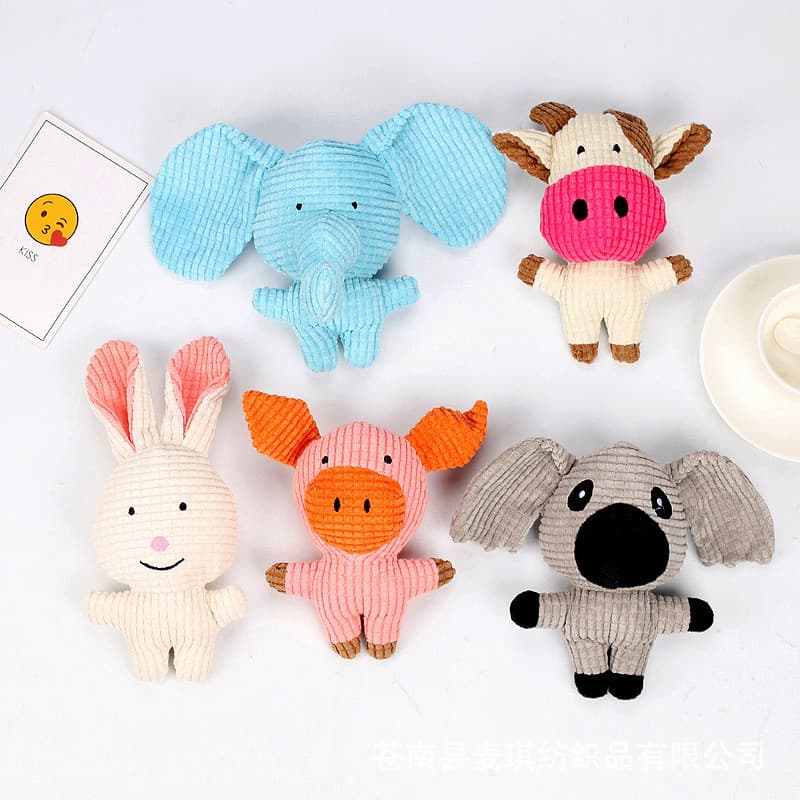 Brinquedo de pelúcia para animais de estimação, gato, cachorro, interativo, resistente à mordida, lã de milho, brinquedo