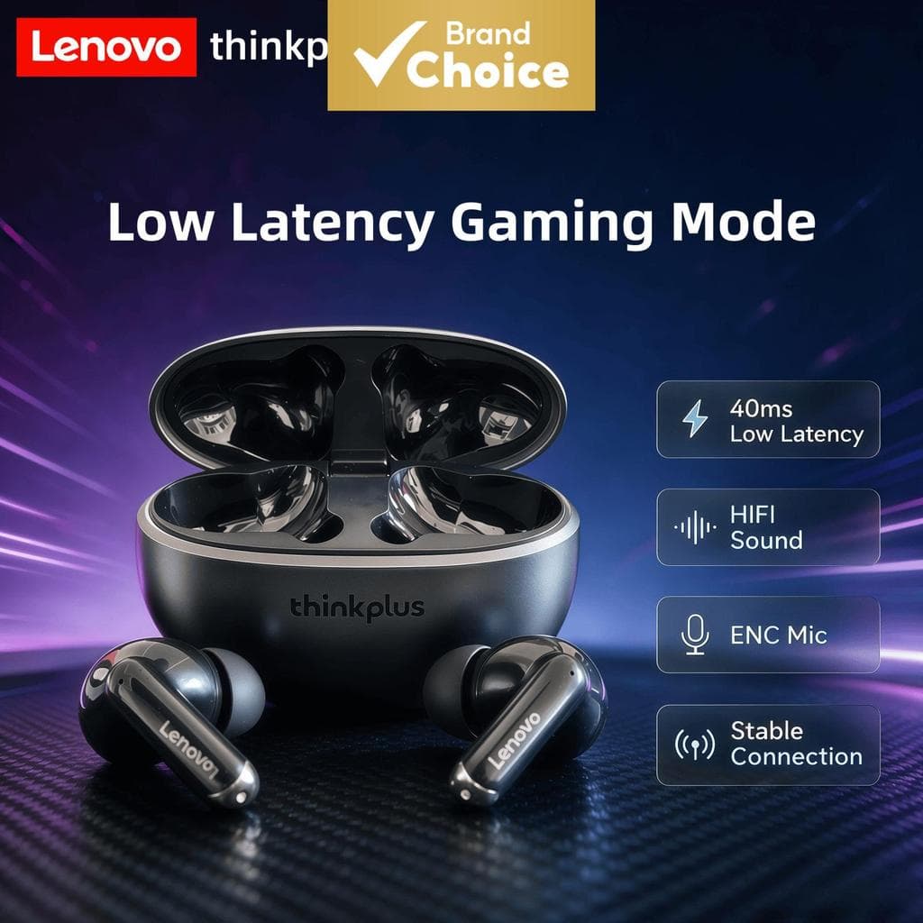 Lenovo XT88 Fones De Ouvido Bluetooth Fone De Longa Duração Da Bateria Confortáveis Para Jogos De Baixo Atraso Usando Mú