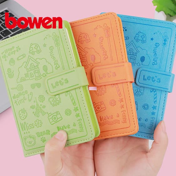 Bowen a6 Notebook Fivela Magnética Notebook Pequeno Notebook Portátil Couro PU a5 Portátil Pequeno Bloco de Not