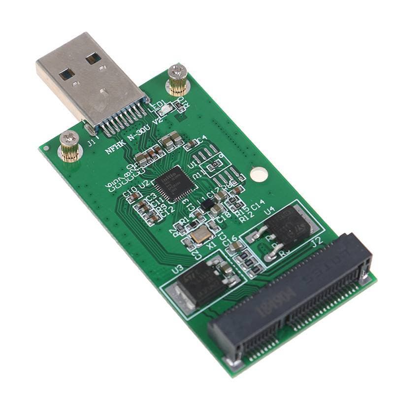 ADS 1Pc Mini USB 3.0 Para PCIE mSATA SSD Externo PCBA Conveter Placa Adaptadora BR