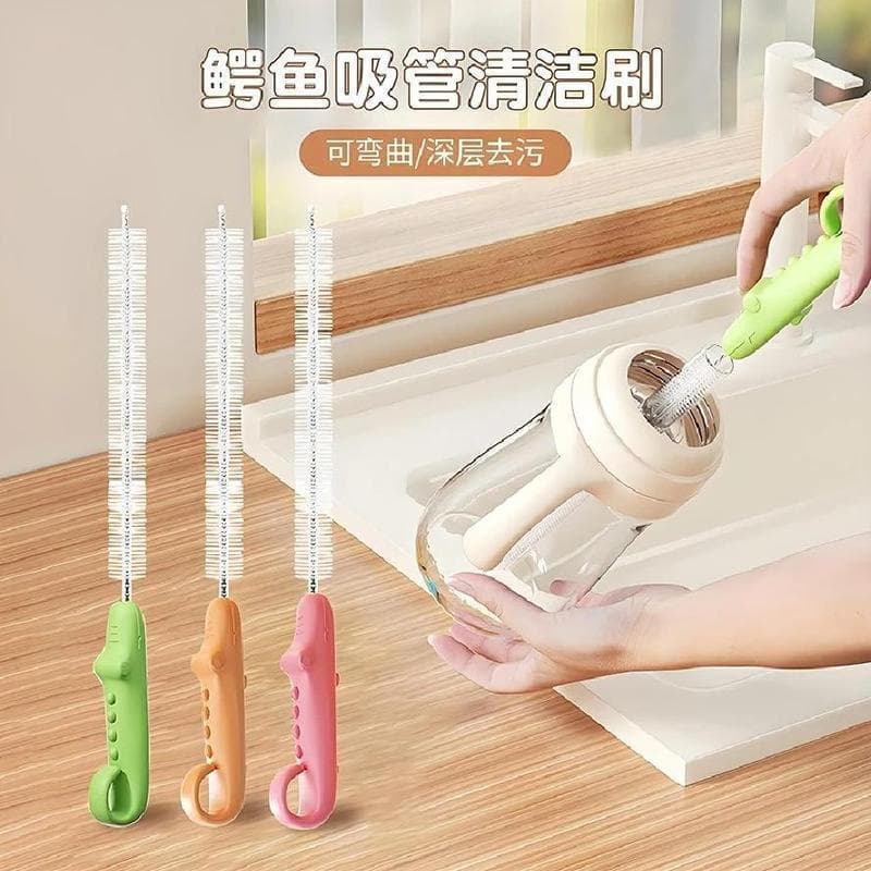 Escova de limpeza Escova de palha para bebê Escova de palha para bebê Escova de limpeza de mamilos para mamadeira Pequen