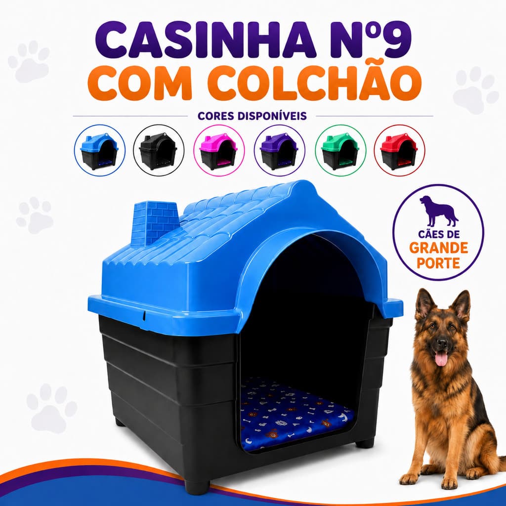 Casa Cachorro Grande N9 Casinha Pet Com Proteção Raios UV