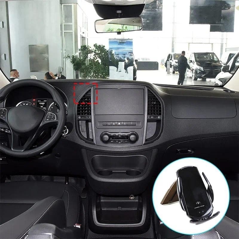 Para Mercedes-Benz Vito W447 2016-2021 Console Do Carro Montagem De Ventilação De Ar Suporte Telefone Móvel ABS Acessóri