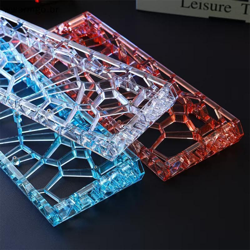 Capa De Teclado Transparente 60 % WWARM Para Teclados Mecânicos Personalizados DIY .