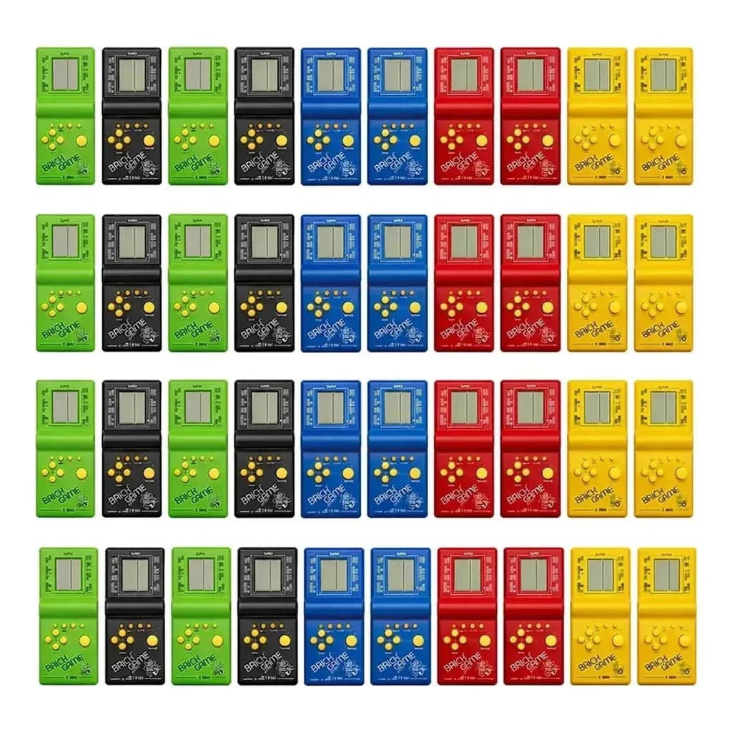 Mini Game de Mão Brick Game Retrô 9999 Variações de Jogos Clássicos e Controle Integrado